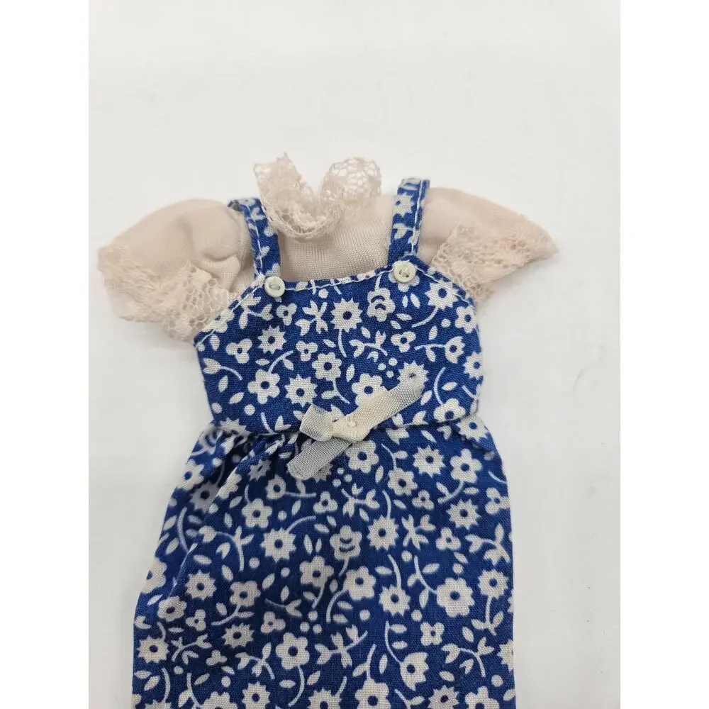 Vintage Mattel Barbie Skipper Floral Lace Maxi Dress 1976 Blue‎ White #9123